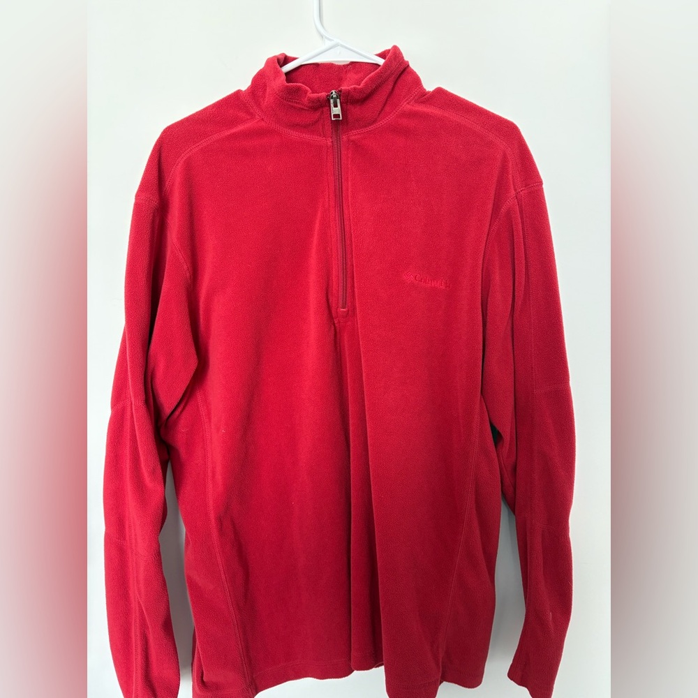 Men’s red Colombia quarter zip